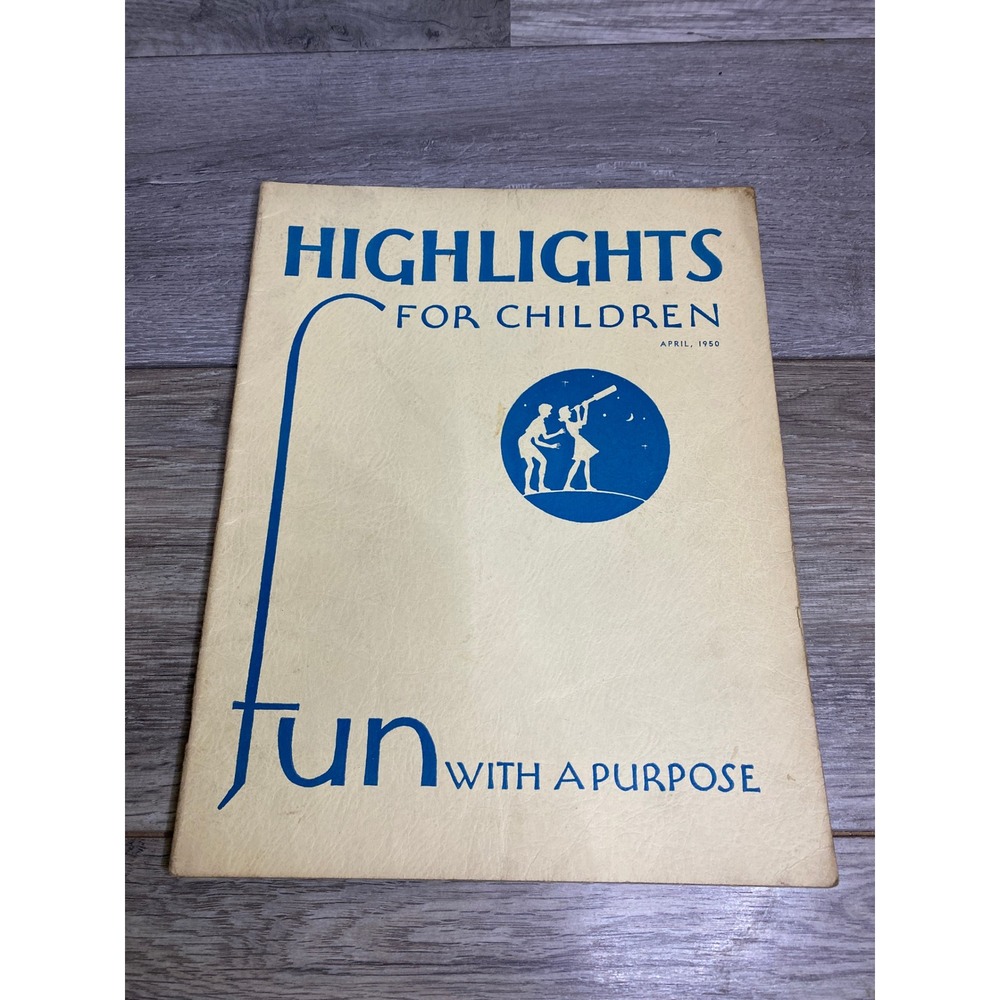 Vintage Highlights for Children Magazine April 1950 Fun with a Purpose Retro